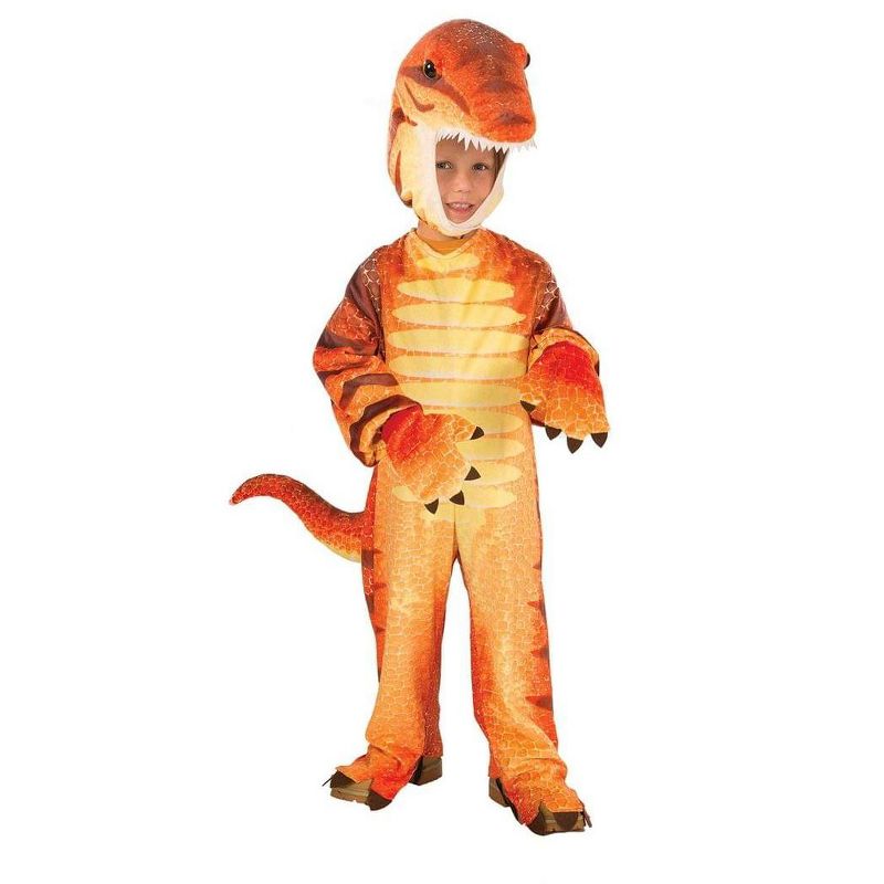 Forum Novelties Plush Orange Raptor Dinosaur Costume Child Toddler, 1 of 2