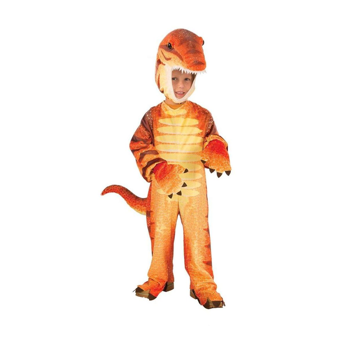 Forum Novelties Plush Orange Raptor Dinosaur Costume Child Toddler