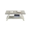 Sapphtopaz Rectangle Wood Coffee Table Center Dining Table with 2-layer Open Storage Shelf for Living Room, Bedroom - 4 of 4