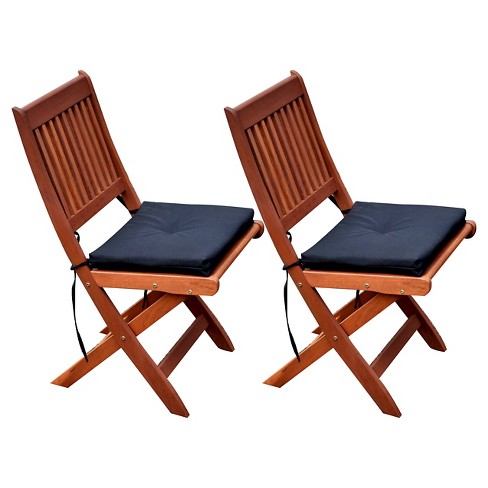 Miramar Hardwood Outdoor Folding Chairs Set Of 2 Cinnamon