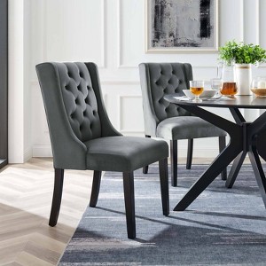 Set of 2 Baronet Performance Velvet Dining Chairs - Modway - 1 of 4