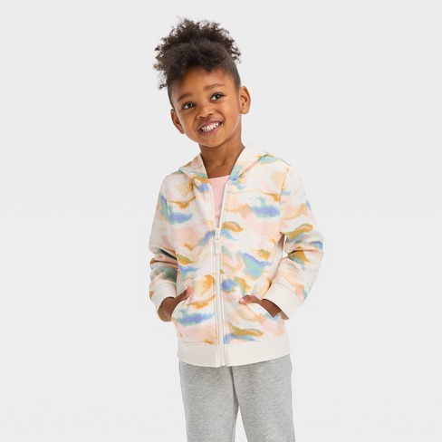 Girls fleece best sale zip up