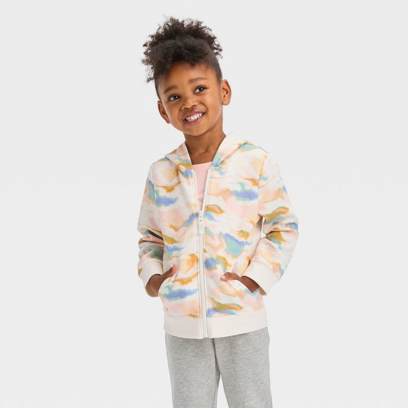 Toddler Girls' Fleece Zip-Up Sweatshirt - Cat & Jack™, 1 of 5