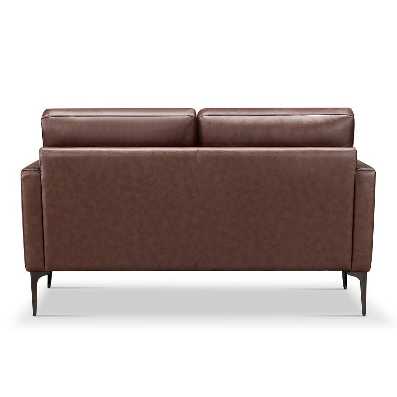 Tangelo Leather Loveseat Brown - Abbyson Living, 4 of 6