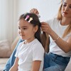 Unique Bargains Girl's Floral Shape Cartoon Fabric Hair Clips Colorful 1 Set of 10 Pcs - 2 of 4