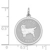 Black Bow Jewelry Sterling Silver Laser Etched Cairn Terrier Dog Pendant, 19mm - 4 of 4