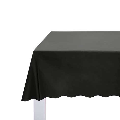 Solid Table Cover Black Spritz, Black Table Cover Plastic