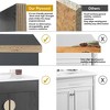 24 Inch Bathroom Vanity, Bathroom Cabinet With Top Sink, 2 Metal Handles, 2 Cabinet Doors, Open Shelve, Freestanding Sink Bathroom Vanity Cabinet - 4 of 4