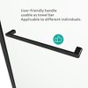 DOMETOUR 56-60'W x 76'H Frameless Sliding Shower Door S-RM6076TB, Matte Black Hardware, Towel Bar & Handle - 4 of 4
