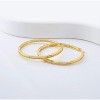 14K Gold Hoop Earrings with crystals in 14K Gold Plated - 4 of 4