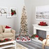 Nearly Natural 8-ft Flocked Pencil Artificial Christmas Tree with 500 Clear Lights and 646 Bendable Branches - image 3 of 4