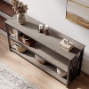 Coucheta 55" Fluted Console Table - Industrial Wooden Sofa Table for Behind Couch in Entryway, Hallway & Living Room, Available in Finishes - 3 of 4
