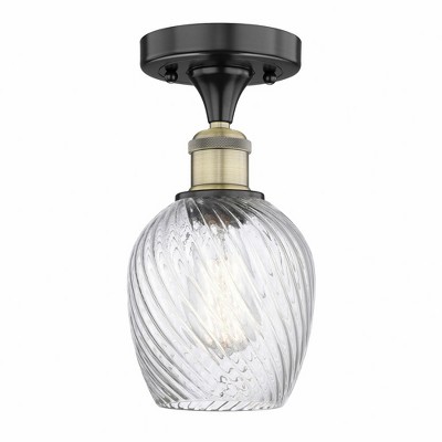 Salina - 1 Light Semi-Flush Mount In Industrial Style-9.75 Inches Tall and 5 Inches Wide