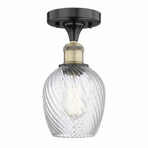 Salina - 1 Light Semi-Flush Mount In Industrial Style-9.75 Inches Tall and 5 Inches Wide - 1 of 1