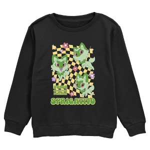 Boy's Pokemon Sprigatito Floral Type Sweatshirt - 1 of 2