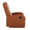 Contemporary Faux Leather Recliner Chair with Foam Padding and Manual Recline for Living Room - 2 of 4