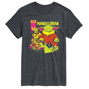 Men's - Star Wars - The Mandalorian Mando And Grogu Comic Cover Short Sleeve Graphic T-Shirt - 1 of 4