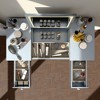 HDZNVF Multifunctional Vanity Desk with Flip-top Mirror & Storage, Makeup Table 2 Drawers & 3 Removable Organizer Boxes - 3 of 4