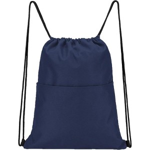 Hachikiko Drawstring Backpack Water Resistant String Bag Sports Sackpack Gym Sack with Side Pocket for Men Women - 1 of 4