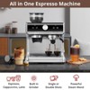 20 Bar Barista-Grade Espresso Machine with Grinder & Steam Wand - 2 of 4