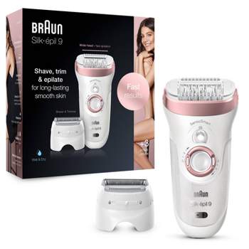 Braun Silk-epil 9-720 2-in-1 Women's Cordless Wet & Dry Epilator + Bikini Trimmer + 2 Extra Accessories