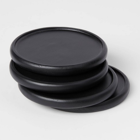 4pk Acacia Modern Coasters Black Threshold Target