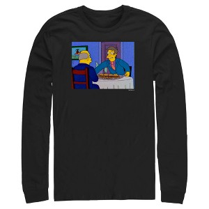 Men's The Simpsons Skinner and Chalmers Steamed Hams Scene Long Sleeve Shirt - 1 of 4