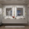 Apmir Super Bright Front & Back LED Lighted Anti-Fog Aluminum Alloy Framed Tempered Glass Bathroom/Vanity Mirror with ETL & 3-Year Warranty - 3 of 4