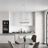 Hunter 30" Langwood 6-Light Ceiling Light Distressed White Finish - 4 of 4