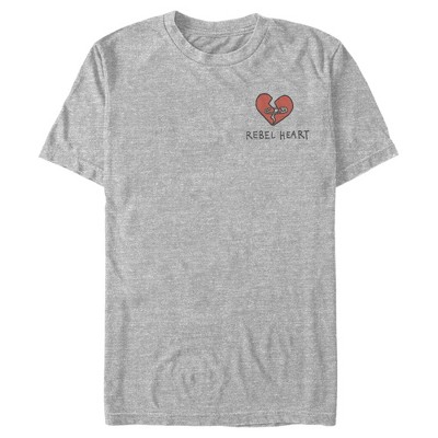 Fifth Sun Mens Disney Hearts Slim Fit Short Sleeve Crew Graphic Tee Gray Medium Target - this rebel heart roblox