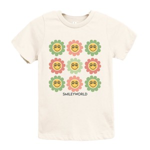 The Juniper Shop SmileyWorld Flowers With Sunglasses Youth Short Sleeve Tee - 1 of 4