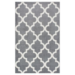 Sterling Gray Abstract Loomed Area Rug - (4