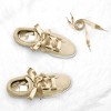 Elerevyo Women's Satin Flat Ribbon Shoelaces Sneakers Canvas Shoestrings 2 Pairs - 4 of 4
