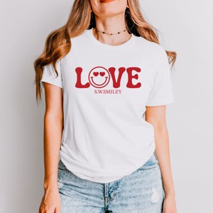 S.W.Smiley Love Smile - Women's Short Sleeve Graphic T-Shirt - 1 of 4