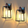 DAKAFUL 2 PACKS  Outdoor Lights Fixtures Wall Mount - 2 of 4
