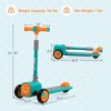 Honeyjoy Folding Adjustable Kids Toy Scooter W/led Flashing Wheels Horn ...