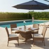 Universal 48 in Square Dining Table Only with Tempered Glass Outdoor Furniture, 48 in L x 48 in W x 30 in H - 3 of 4