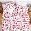 Coucheta Christmas Bed Sheet Set, Soft Brushed Microfiber Bedding, Deep Pocket Fitted Sheet with Flat Sheet & Pillowcases - 4 of 4