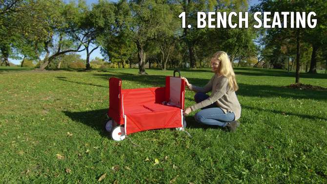 Radio Flyer 3 in 1 EZ Fold Wagon with Canopy - Red, 2 of 15, play video