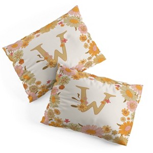 Deny Designs Standard Iveta Abolina Retro Florals 70s Cream Pillow Shams - 1 of 3