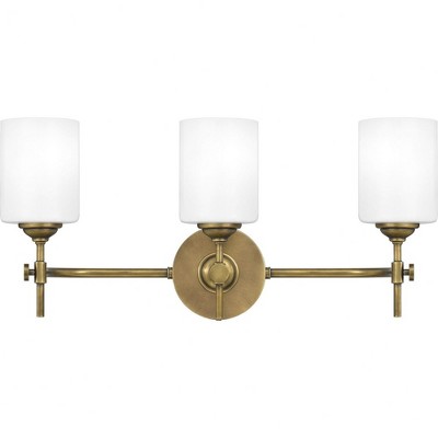 Quoizel Lighting Aria 3 - Light Vanity in  Weathered Brass