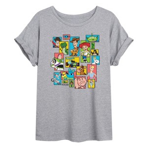 Women's - Toy Story 4 - Buzz, Woody, And Friends Oversized Graphic T-Shirt - 1 of 4