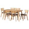 Baxton Studio Dannell Mid-Century Modern Wood 7-Piece Dining Set - 2 of 4