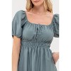 August Sky Women's U-neck Front Self Tie Midi Dress - image 4 of 4