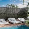 Lirago Black 72 in. Galvanized Metal Outdoor Privacy Screens Garden Outdoor Fence - 3 of 4