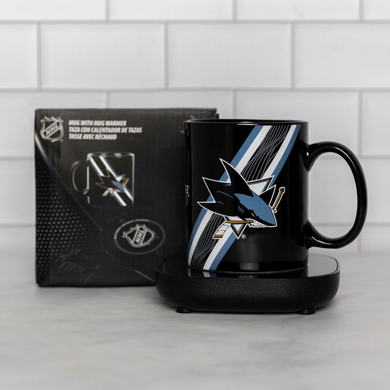 Uncanny Brands NHL San Jose Sharks Logo Mug Warmer Set, 5 of 6