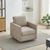 CAVINAS 360 Degree Swivel Chair, Square Accent Chair, Upholstered Single Sofa Chair, Lounge Armchair for Living Room Bedroom Apartment Nursery - 2 of 4