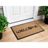 HomeRoots 24" X 36" Natural And Black Coir Welcome Outdoor Door Mat - 2 of 4