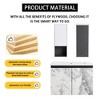 SEVOBAL Bathroom Vanities 24 Inch Wall Mounted Vanity with Ceramic Sink and Soft Close Doors for Bathroom, Black and White, 24"*18.3"*17.3" - 4 of 4