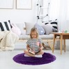 PiccoCasa Office Home Bedroom Faux Sheepskin Puffy Plush Area Soft Warm Floor Mat 1 Pc - 3 of 4